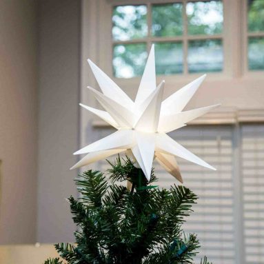 3D Lighted Christmas Moravian Star Tree Topper