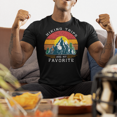 Hiking Trips Are My Favorite retro vintage T-shirt (unisex)